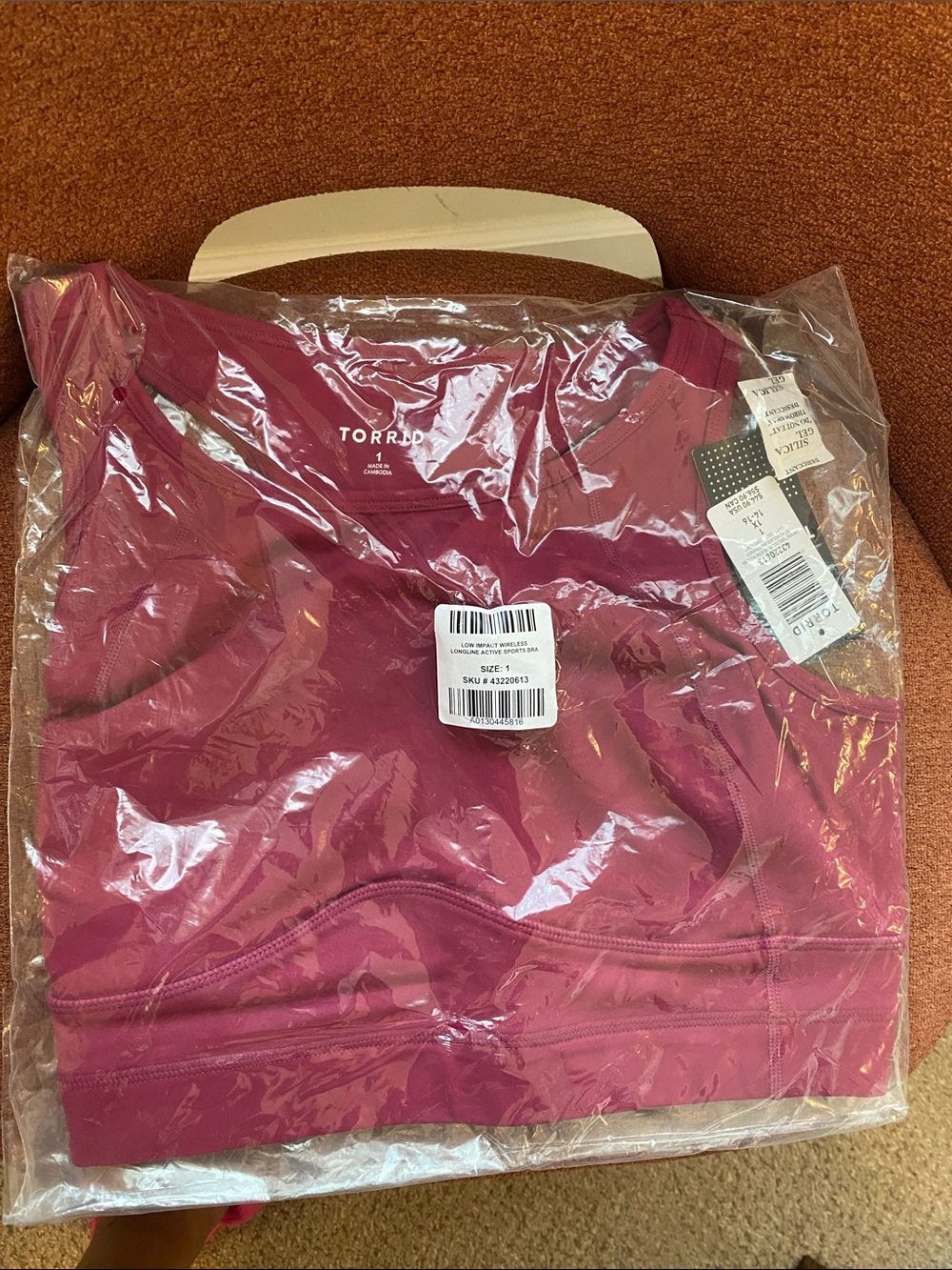 Torrid Longline Plum Sports Bra - Supportive Women's Activewear